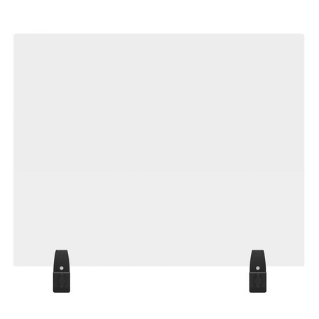 Luxor 30" x 24" Clear Acrylic Divider w/ 2 Divider Wall Top Clamps DIVWT-3024C